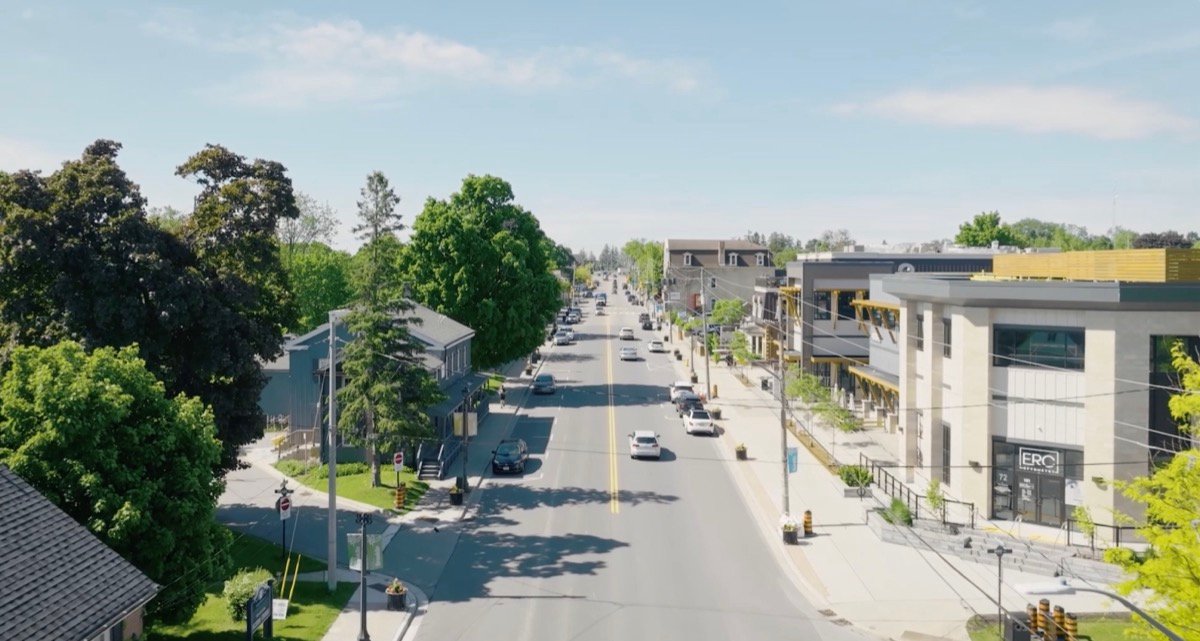 Downtown Brooklin shops and dining near Mirra Townhomes